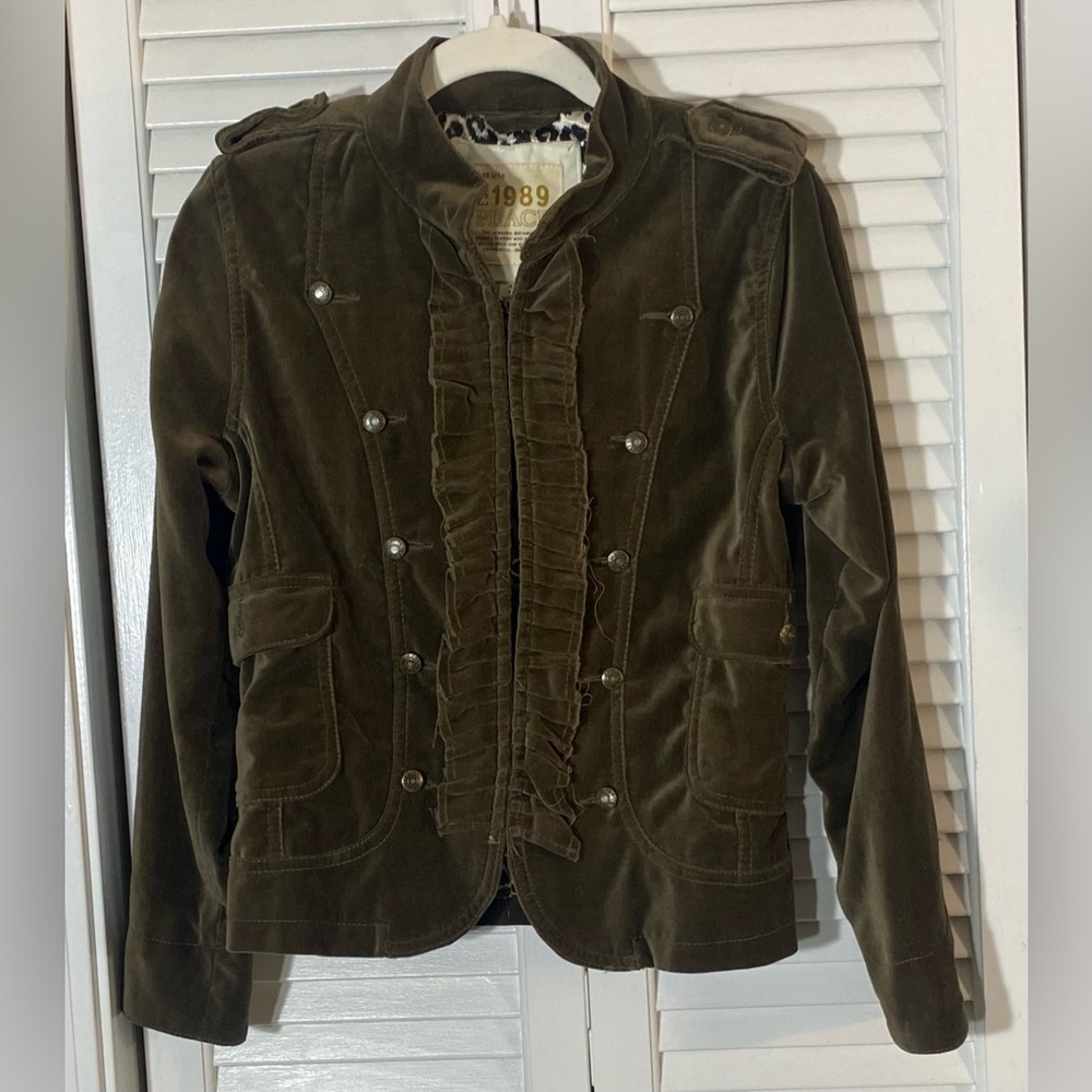 The Children’s Place Jacket Size 14/XL Lined Pockets Hook/Eye Decorative Cuffs